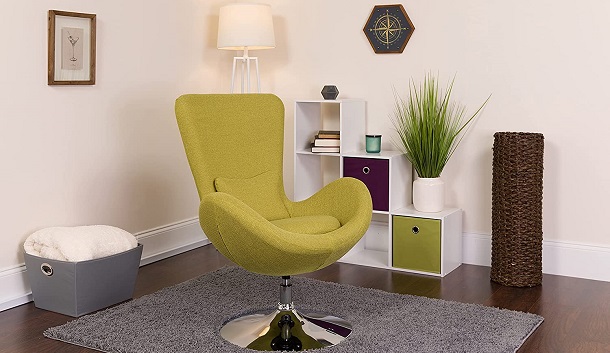 Flash Furniture Egg Series Green Fabric Side Reception Chair review