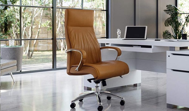 Forbes Genuine Leather Aluminum Base High Back Executive Chair review