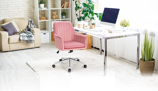 Giantex Velvet Desk Chair, Mid-Back review