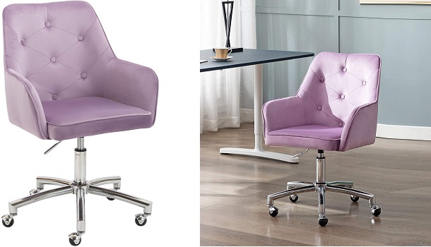 HOMEFUN Home Office Chair, Purple Cute review