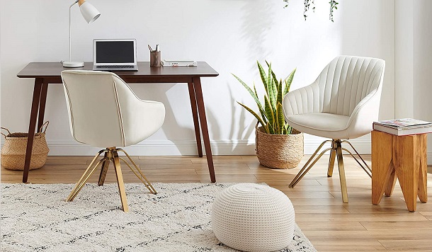 Volans Mid Century Modern Desk Chair No Wheels review