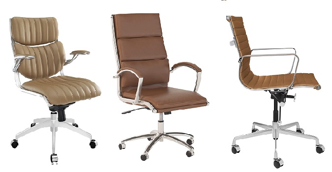 three ergonomic desk chairs