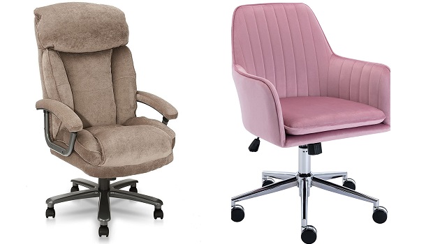 two soft ergonomic chairs