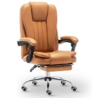 Erinnyees Executive Office Chair, PU Ergonomic Chair with Footrest picks