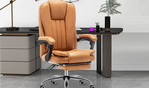 Erinnyees Executive Office Chair, PU Ergonomic Chair with Footrest review