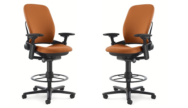 Steelcase Leap Office Stool - Orange with Black Base review