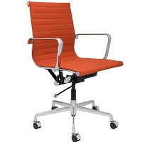 laura davidson SOHO Ribbed Management Office Chair (Orange Fabric) picks