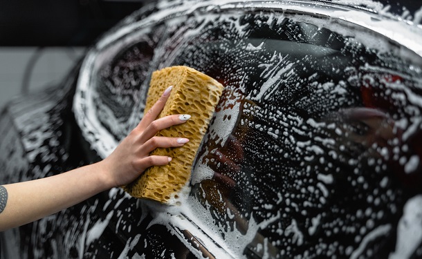 cleaning car