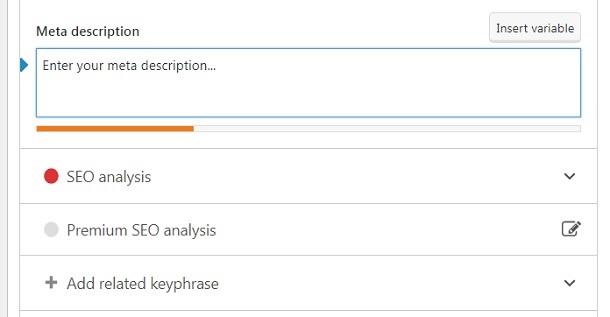 Meta Description Section in WordPress